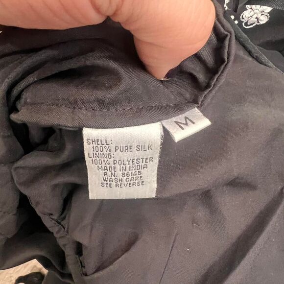 Y2K Fairy Whimsygoth Glam Silk Beaded Asymmetrical Formal Cocktail Dress - Picture 7 of 8